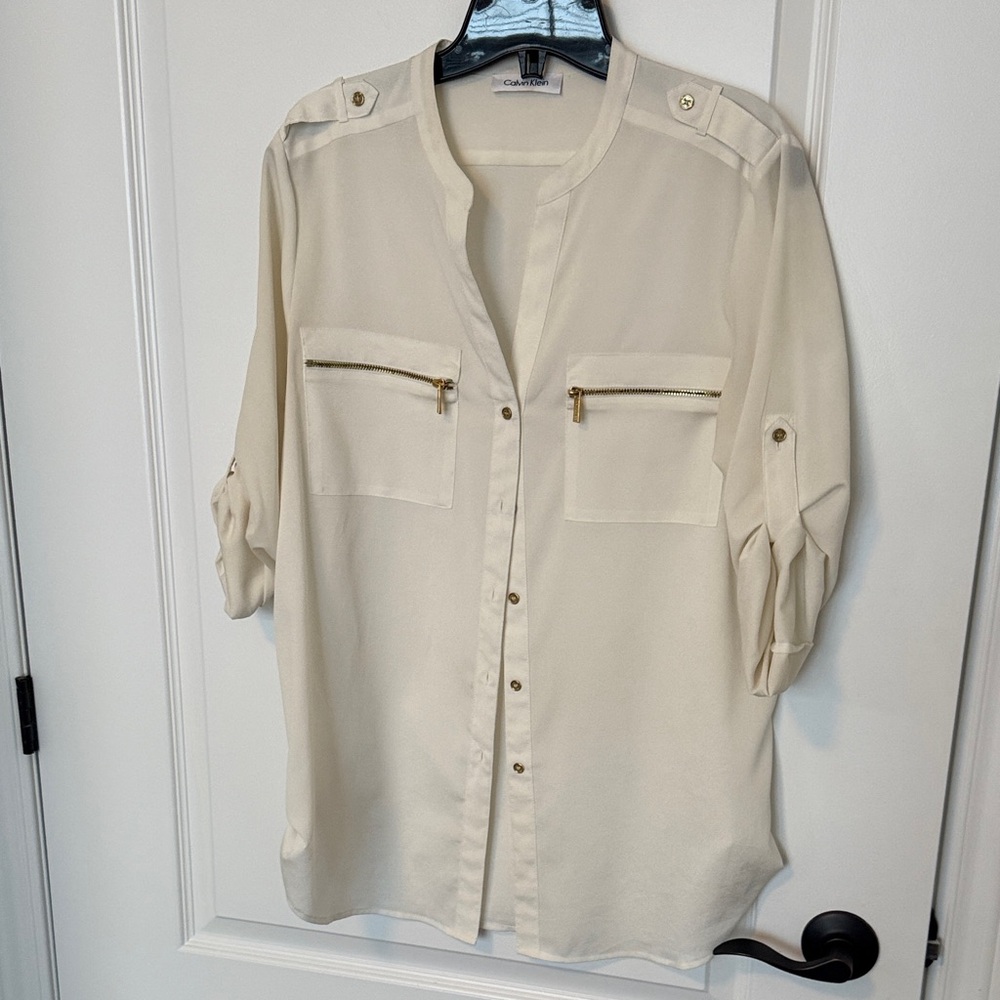 Calvin Klein Cream Blouse